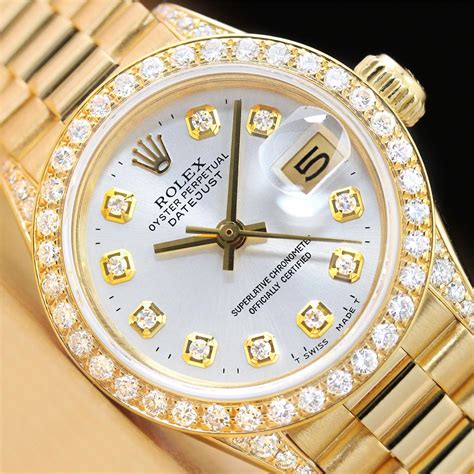 ladies rolex watches with diamond bezel